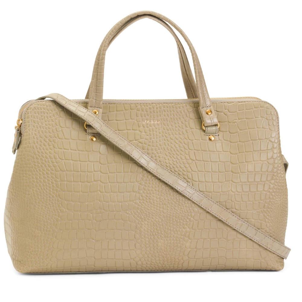 NWT Leather Large Triple Entry Satchel